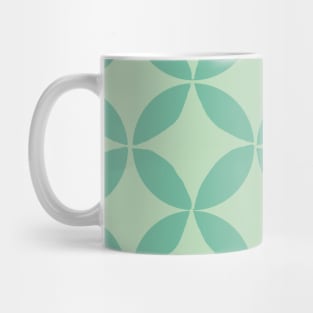 Green Mid Century Geometrical  Modern Stars Mug